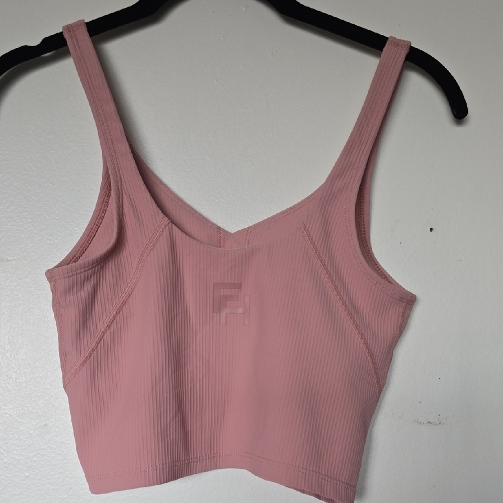 Pink Ribbed Tank Top - Picture 3 of 5